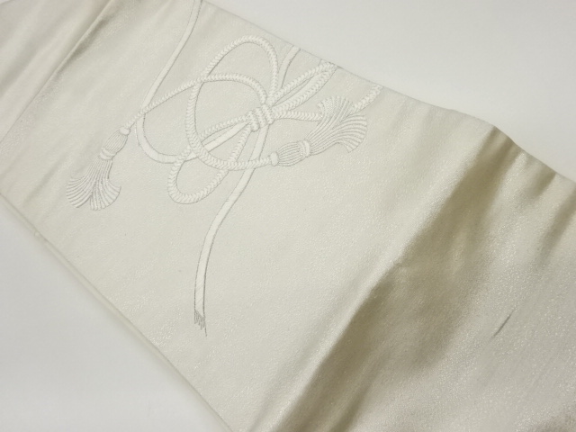 束ね紐模様刺繍名古屋帯